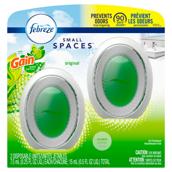 Small Spaces Air Freshener, Gain Original Scent, 2 Ct