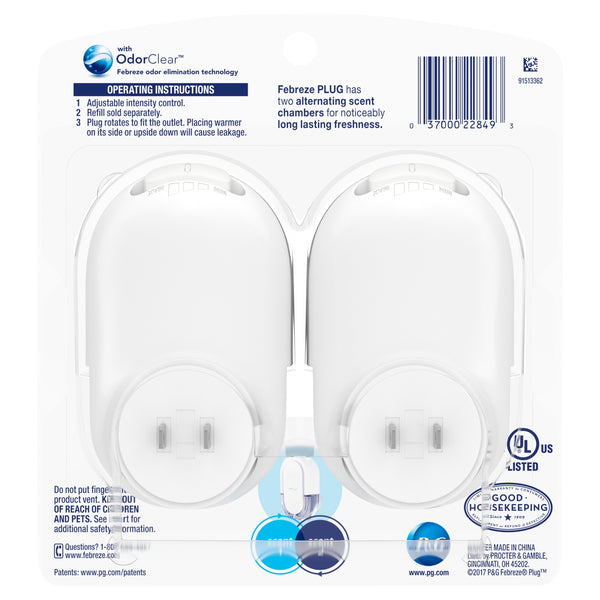 Plug Odor-Eliminating Air Fresher Oil Warmers, 2 ct